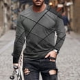 thumbnail image 2 of Quarter Zip Pullover Men Thin Clearance Pullovers Mens Casual Round Neck Long Sleeve Pullover Stripe Print Tops, 2 of 5