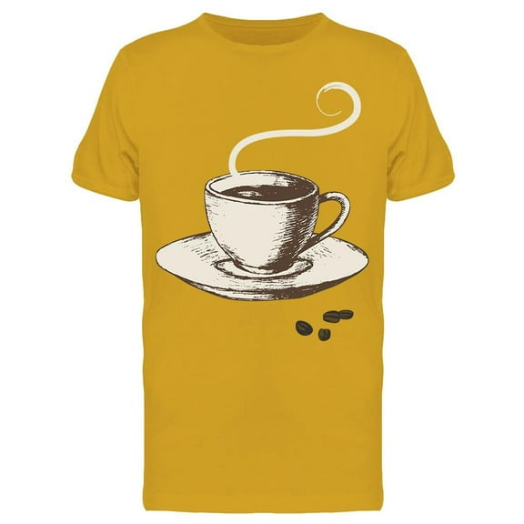 Sketch Cup Of Coffee T-Shirt Men -Image by Shutterstock, Male XX-Large