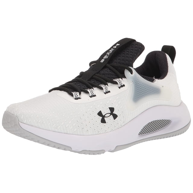 Under Armour Men's HOVR Rise 4 Training Shoe Sneaker, (100) White/White/Black, 9.5