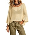 thumbnail image 3 of Loyisod Womens Summer Mesh Sheer Poncho Crop Tops Batwing Sleeve Oversized Beach Cover Up Sexy Lightweight Crochet Shrug Shawl, 3 of 4