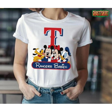 TSHIRT-Texas Rangers Babies Mlb Disney Mickey And Friends Shirt