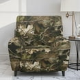 thumbnail image 2 of Psesaysky Camo Hunting Leaves Universal Fit Stretch Recliner Covers Hunting Decor 4-Pcs Stay in Place Elastic Edges with Side Storage Pocket Machine Washable Sofa Protector, 2 of 7