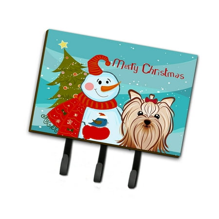 

Carolines Treasures BB1824TH68 Snowman with Yorkie Yorkishire Terrier Leash or Key Holder Triple multicolor
