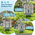 thumbnail image 2 of Gymax 60'' Trampoline for Kids w/ Gymnastic Bar Rings Foamed Handle No Gap Design Blue & Orange, 2 of 9