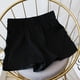 thumbnail image 4 of Qarigey Pantalones cortos de mujer Color sólido Reemplazo Adelgazante Casual Elegante Cintura alta Verano Chicas Señoras Pantalones Prendas para la parte inferior del cuerpo Negro METRO, 4 of 6