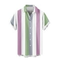 thumbnail image 5 of S-4X Big & Tall Shirts for Men Plus Size Short Sleeve Button-Down T-Shirts Lightweight Color-Block Collared Beach Tshirts Tees Tops, 5 of 6