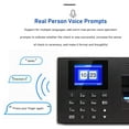 thumbnail image 3 of Fingerprint Attendance Machine 360 Degree Fingerprint Recognition Voice Prompt Smart Employee Time Clock for Office Factory School Hotel Restaurant ABS Material, 3 of 7