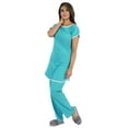 thumbnail image 4 of Bimba 2pc Pajama Set For Women 100% Cotton Nightwear Set Plain Sleepwear, 4 of 7