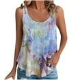 thumbnail image 3 of Ahuyic Womens Sleeveless Top,Tank Tops for Women,Womens Summer Loose Casual Fashion Print Crew Neck Tank Top, 3 of 5