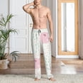 thumbnail image 5 of Uemuo Cute Pigs Pattern Men's Wide Leg Palazzo Lounge Pants with Pockets Light Weight Loose Comfy Casual Pajama Pants-X-Large, 5 of 9