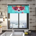thumbnail image 2 of Fish Sunglasses Curtain Valances Farmhouse Design Window Treatment Decor Blackout Rod Pocket for Windows Living Room Kitchen 54" x 18", 2 of 5