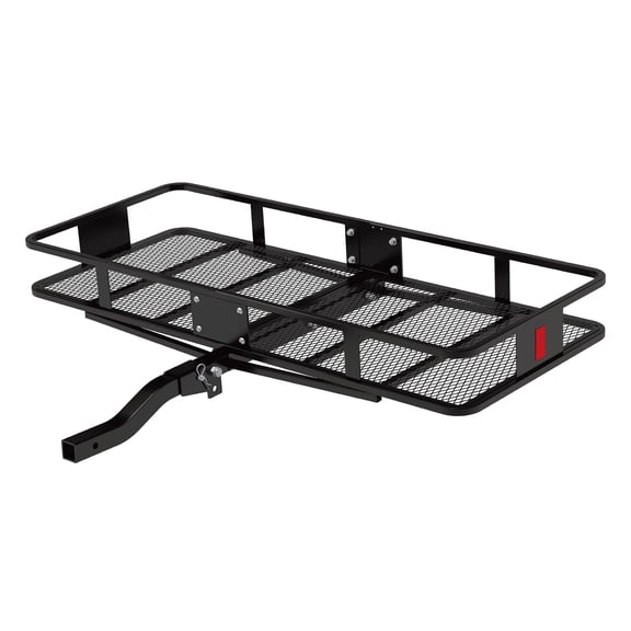 Rockland Steel Folding Hitch Mount Cargo Carrier, 60" x 24", 500 LBS Capacity, Heavy Duty Foldable Hitch Rack Basket, Fits 2" Receiver for Cars SUVs Vans Trailers