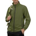 thumbnail image 2 of Ceisia Men's Nylon-Spandex Casual Cargo Windbreaker Stand-Up Gift Zipper Flap Solid Color Jacket, 2 of 5