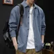 thumbnail image 2 of Camisa de hombre Social Nueva en Camisas de carga a rayas para hombres con bolsillo Verano Marca barata Slim Fit Tops Hipster Regular I Original Xxl, 2 of 5