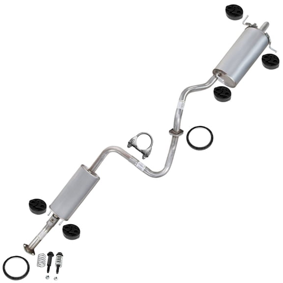 Northeastern Exhaust Resonator & Muffler with Hanger Fits 2007-2012 Nissan Sentra 2.0L - Direct Fit | Stainless Steel System Kit