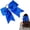Dark Blue, variant on CXHEGBEJ 7inch Large Hair Bows Ties for Women, Bowknot Hair Ties Grosgrain Ribbon Hair Bow Ponytail Hair Bow Elastic Bands Big Bow Hair Tie Ribbon Bow Scrunchies for Female Gift Orange