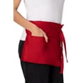 thumbnail image 3 of Delantal de Cintura Chef Works Rojo Unisex con Bolsillos Talla Única, 3 of 4