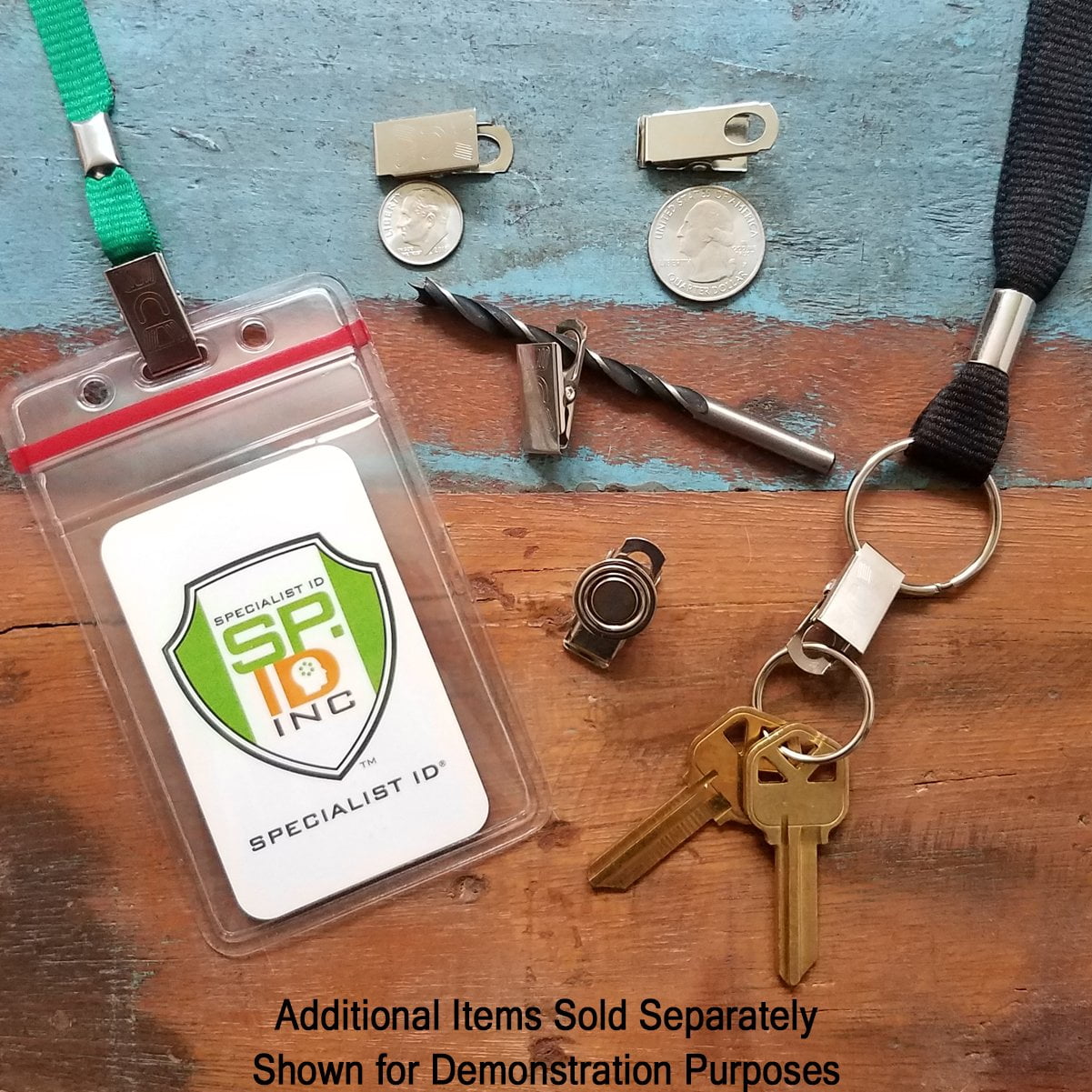 Bulk 100 Pack - 1 Inch Bulldog Clips for Making Lanyards Arts & Crafts - Alligator Style Metal ID Clip Findings - DIY Supplies for ID Badges, Eyeglass Retainers & More by Specialist ID