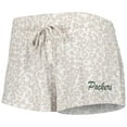 thumbnail image 4 of Women's Concepts Sport White/Cream Green Bay Packers Montana Knit Top & Shorts Sleep Set, 4 of 5