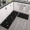 thumbnail image 2 of Black Night Sky Pattern Kitchen Rugs Sets Of 2,Anti Fatigue Kitchen Mat Rugs Non Slip Washable,Decorative Kitchen Floor Mats for Kitchen,Sink,Laundry,17"x30"+17"x47", 2 of 7