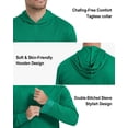 thumbnail image 4 of ProtectX 2-Pack High Visibility Lightweight Long Sleeve Hoodie, Sun Protection UPF 50+ Quick-Dry, SPF UV Shirt, Active Wear - Forest Green, Large, 4 of 11