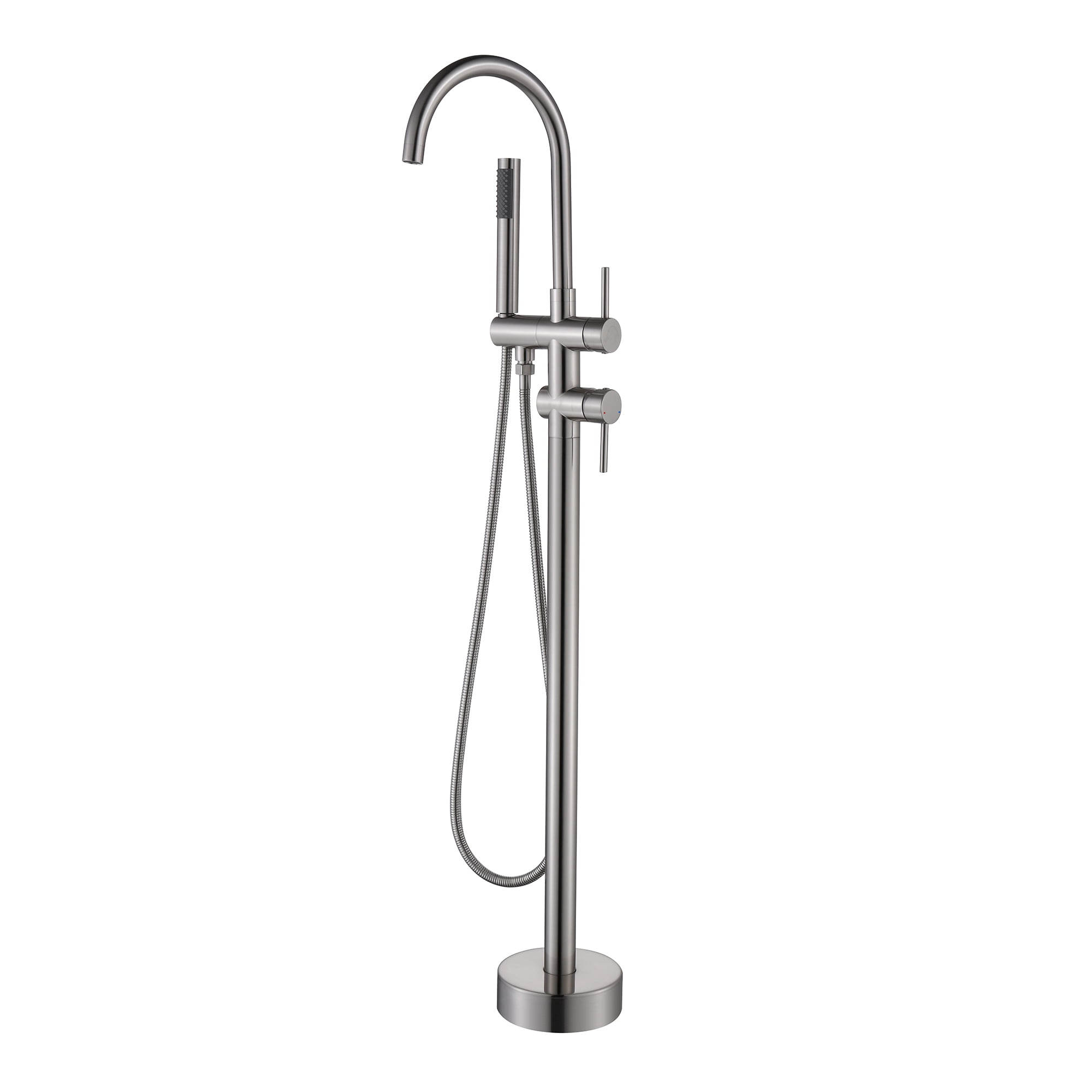 Freestanding Clawfoot Tub Faucet with Hand Shower, Wand Floor Mounted ...
