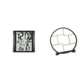 thumbnail image 1 of Reloj de pared digital moderno con soporte de madera. Reloj de escritorio versátil y organizador de estantes de para la decoración del, 1 of 8