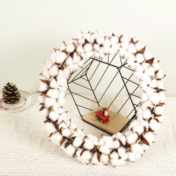 Wreathcotton decora tionHome family Crafted Coastal for Seasonal Festivities and Indoor Displays
