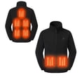 thumbnail image 4 of MexChoioe Big Kids Zip Up Stand Collar Fleece Outerwear Heated Fleece Jacket Fall Winter Fashion Everyday Cold Weather Coat for Boys and Girls, 4 of 7