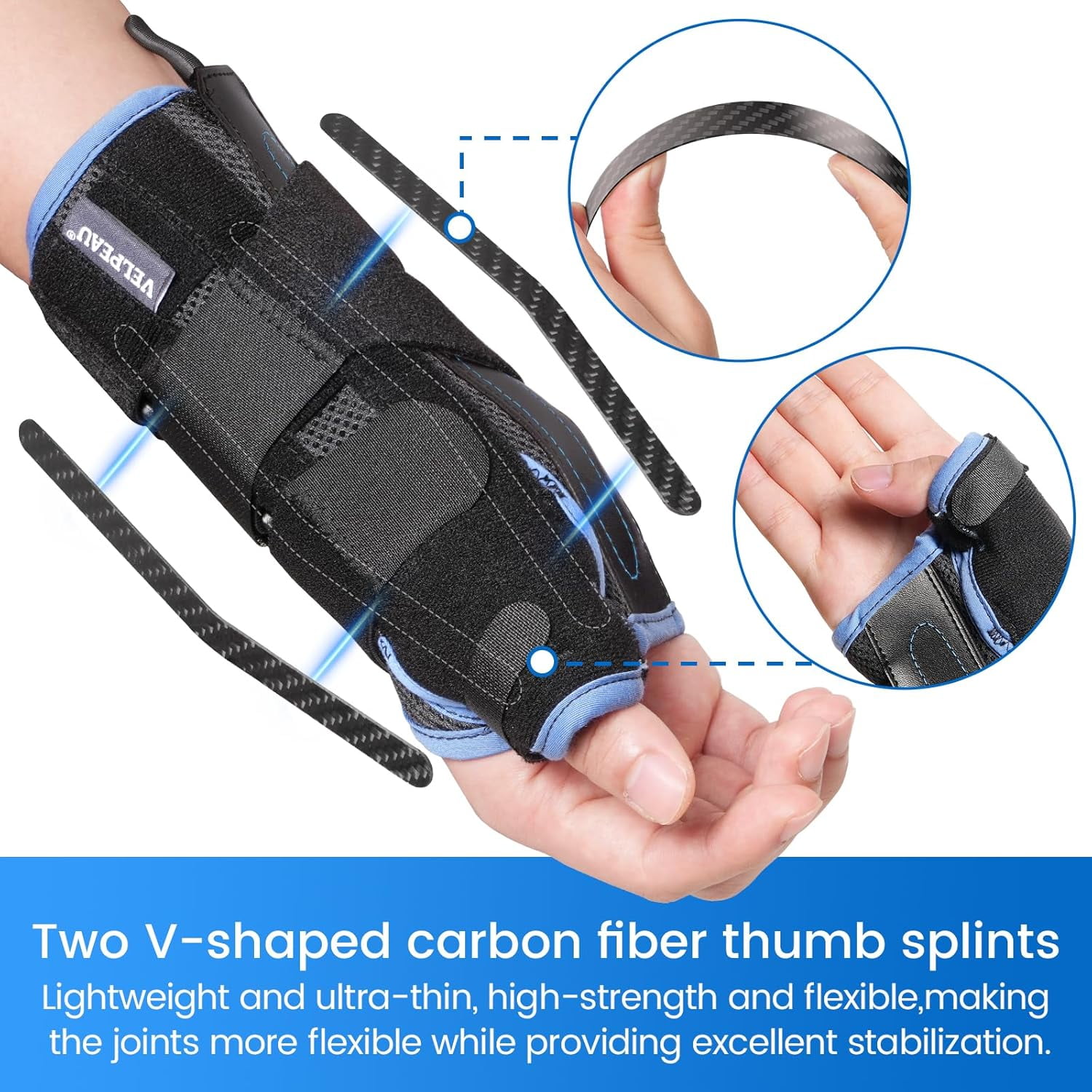Velpeau Wrist Brace Thumb Spica Splint Support for Barbados | Ubuy
