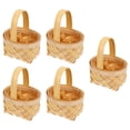 thumbnail image 3 of Miangastore 5Pcs Miniature Woven Basket Candy Packaging Baskets for Farmhouse Rustic Wedding Party, 3 of 9