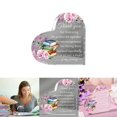 thumbnail image 2 of Ramiter Heart Shaped Acrylic Plaque Mother's Day Gift Teacher's Day Gift Acrylic Heart Shaped Ornament Decoration Spring Heart Shaped Ornament Gift Thanksgiving Heart Shaped, 2 of 5