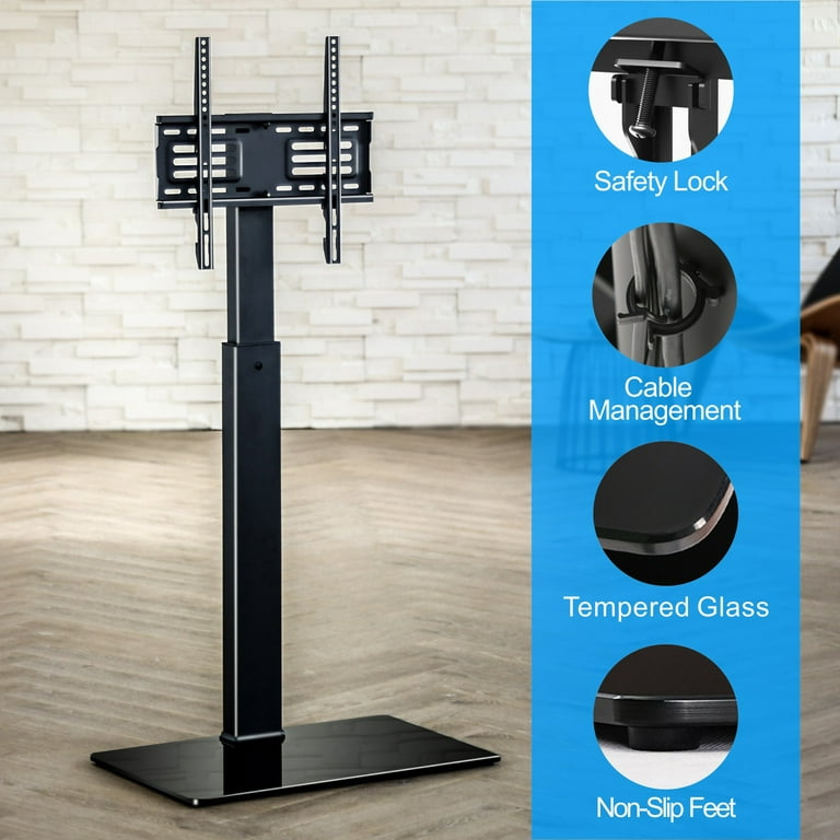 FITUEYES Floor TV Stand with Swivel Mount for up to 55 inch Samsung Vizio TCL LED LCD Flat Screen TVs TT106001MB FITUEYES Floor TV Stand with Swivel Mount for up to 55 inch Samsung Vizio TCL LED LCD Flat Screen TVs TT106001MB