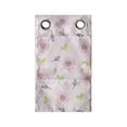 thumbnail image 1 of Floral Hanging Pocket Organizer, Pink Blooming Flowers Art on Pastel Background, Printed Polyester Storage Bag with Pockets, 9" x 16", Pale Pink Lime Green, 1 of 2
