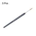thumbnail image 3 of Uxcell 5pcs Detail Paint Brushes 23mm Nylon Miniature Painting Brush for Watercolor Acrylic Painting(7#), Black, 3 of 6