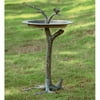 SPI Aluminum Bird & Twig Sundial/Birdbath
