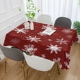 thumbnail image 5 of Qxltty Snowflake Pattern Square Tablecloth 60×60in Thick Wrinkle Resistant Heat Proof Durable Table Cover for Dining Table, 5 of 9