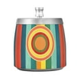thumbnail image 7 of Yayeee Ashtray with Lid for Cigarette Smokeless Stainless Steel Home Ash Holder, Colorful Stripes, 7 of 7