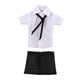 thumbnail image 1 of Ropa para figuras femeninas en miniatura, falda corta, camisa con , ropa para figuras de acción, para de muñecas femeninas de 6 pulgadas, 1/12 Camisa blanca, 1 of 8