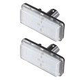 thumbnail image 1 of Ensamblaje de luz de matrícula LED blanca de 6000 K para coche 81271-60332 3528SMD para Toyota Land Cruiser 1998-2019 para Lexus GX470 2003-2009 ABS negro transparente (juego de 2), 1 of 1