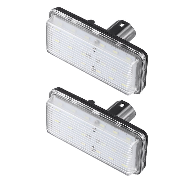 Ensamblaje de luz de matrícula LED blanca de 6000 K para coche 81271-60332 3528SMD para Toyota Land Cruiser 1998-2019 para Lexus GX470 2003-2009 ABS negro transparente (juego de 2)