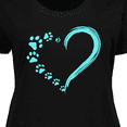 thumbnail image 4 of Inktastic Paw Print Heart Women's Plus Size T-Shirt, 4 of 5