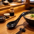 thumbnail image 6 of Ceramic Asian Soup Spoon,Japanese Retro Ceramics Soup Spoon,Long Handle Perfect Depth Spoon for Japanese Ramen Noodles,Chinese Dumpling,Pho,Miso,Wonton,Dishwasher Safe, 6 of 6