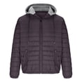 thumbnail image 3 of Men's Puffer Jacket Lightweight Warm Winter Coat with Detachable Hood Zip Up Waterproof Windproof Parka Outwear, 3 of 5