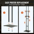 thumbnail image 6 of KFFKFF 75" Adjustable Height Double-Sided Poster Stand Floor Standing Sign Holder, 6 of 9