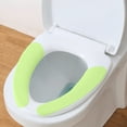 thumbnail image 4 of 2-Pack Thickened Adhesive Toilet Seat Covers – Waterproof Washable Cloth Mats with Non-Slip Backing, Universal Fit for Bathroom Comfort Green, 4 of 6