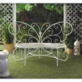 thumbnail image 2 of Home Locomotion  White Butterfly Garden Bench, 2 of 2