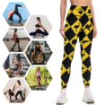 thumbnail image 4 of Australian Animal Road Signs Black-and-yellow Checkerboard Pattern Leggings sport set legging push up Womens Leggings, 4 of 6
