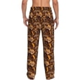 thumbnail image 3 of Uemuo Beautiful Ethnic African Women Pattern Men's Wide Leg Palazzo Lounge Pants with Pockets Light Weight Loose Comfy Casual Pajama Pants-Large, 3 of 9