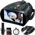thumbnail image 1 of Lunettes de Vision Nocturne 4K, Écran HD 4.0 Pouces Jumelles Vision Nocturne avec Batterie Rechargeable 5000mAh, Carte TF 64 Go pour Photo & Vidéo, Jumelles Infrarouges, 1 of 8